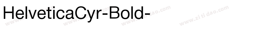 HelveticaCyr-Bold字体转换
