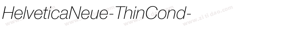 HelveticaNeue-ThinCond字体转换