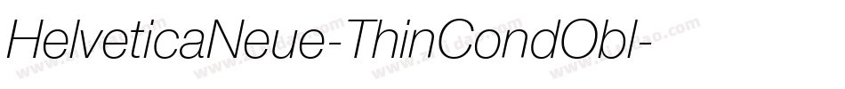 HelveticaNeue-ThinCondObl字体转换