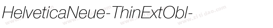 HelveticaNeue-ThinExtObl字体转换