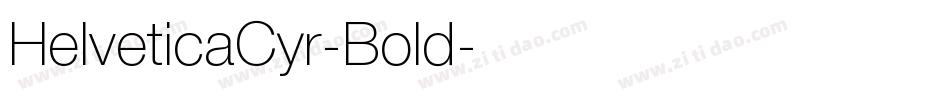 HelveticaCyr-Bold字体转换