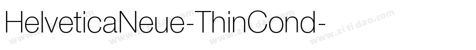 HelveticaNeue-ThinCond字体转换