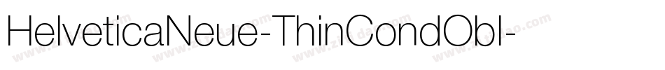 HelveticaNeue-ThinCondObl字体转换