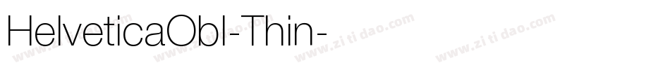 HelveticaObl-Thin字体转换