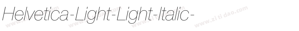 Helvetica-Light-Light-Italic字体转换