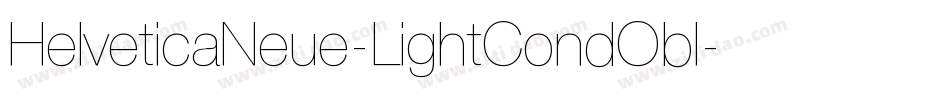 HelveticaNeue-LightCondObl字体转换