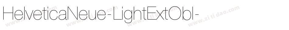 HelveticaNeue-LightExtObl字体转换