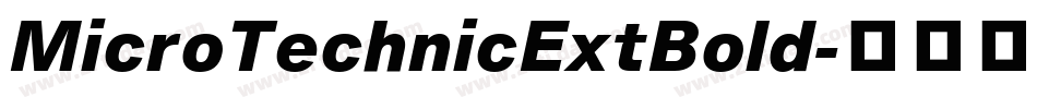 MicroTechnicExtBold字体转换