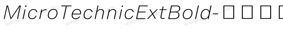 MicroTechnicExtBold字体转换