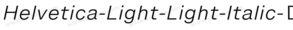 Helvetica-Light-Light-Italic字体转换