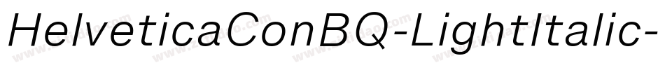 HelveticaConBQ-LightItalic字体转换