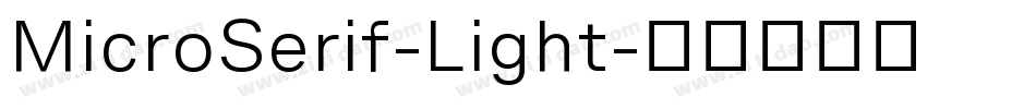 MicroSerif-Light字体转换