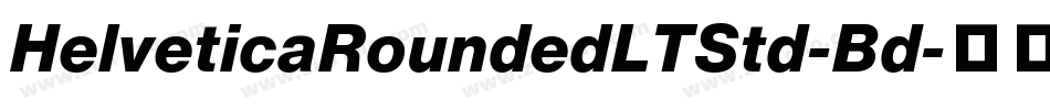 HelveticaRoundedLTStd-Bd字体转换