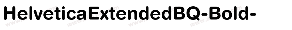 HelveticaExtendedBQ-Bold字体转换