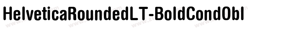 HelveticaRoundedLT-BoldCondObl字体转换