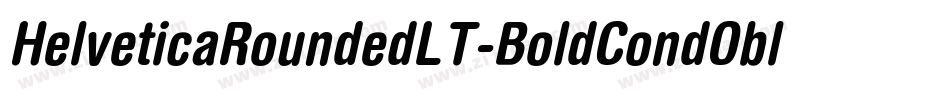 HelveticaRoundedLT-BoldCondObl字体转换