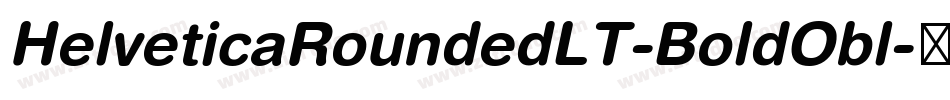 HelveticaRoundedLT-BoldObl字体转换