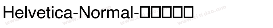 Helvetica-Normal字体转换