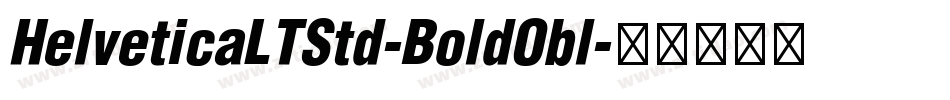 HelveticaLTStd-BoldObl字体转换