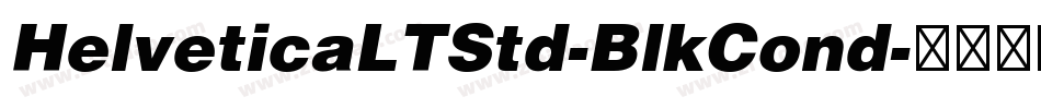 HelveticaLTStd-BlkCond字体转换