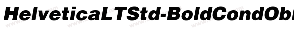 HelveticaLTStd-BoldCondObl字体转换