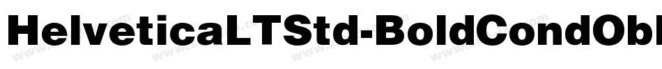 HelveticaLTStd-BoldCondObl字体转换