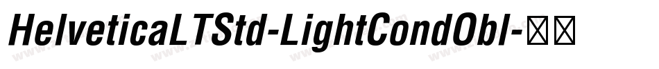 HelveticaLTStd-LightCondObl字体转换