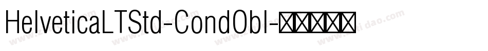 HelveticaLTStd-CondObl字体转换