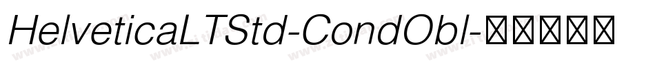 HelveticaLTStd-CondObl字体转换