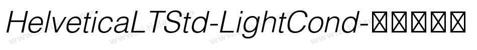 HelveticaLTStd-LightCond字体转换