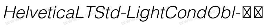 HelveticaLTStd-LightCondObl字体转换