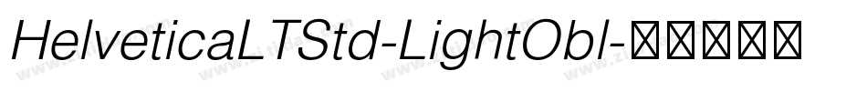 HelveticaLTStd-LightObl字体转换