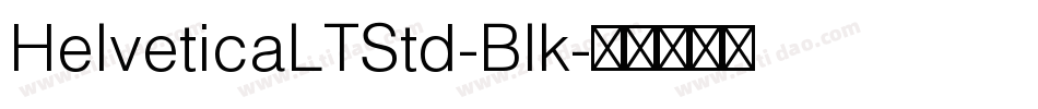 HelveticaLTStd-Blk字体转换
