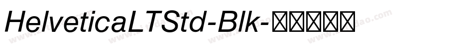 HelveticaLTStd-Blk字体转换