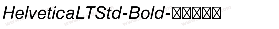 HelveticaLTStd-Bold字体转换