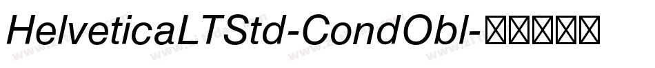 HelveticaLTStd-CondObl字体转换