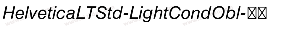 HelveticaLTStd-LightCondObl字体转换