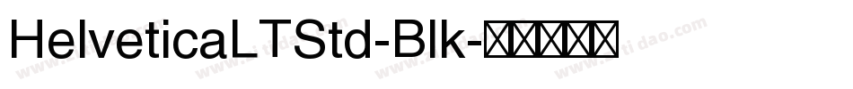 HelveticaLTStd-Blk字体转换
