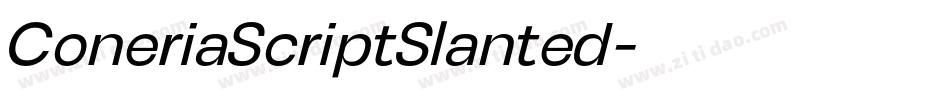 ConeriaScriptSlanted字体转换