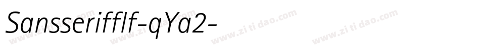 Sansserifflf-qYa2字体转换