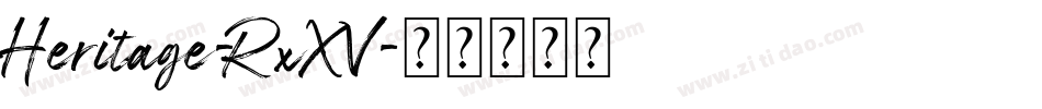 Heritage-RxXV字体转换