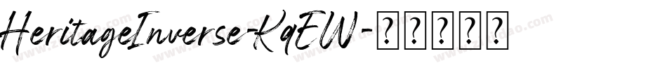 HeritageInverse-KqEW字体转换