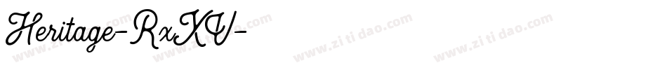 Heritage-RxXV字体转换