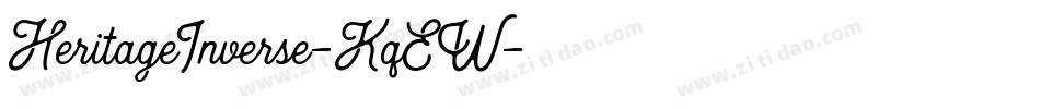 HeritageInverse-KqEW字体转换