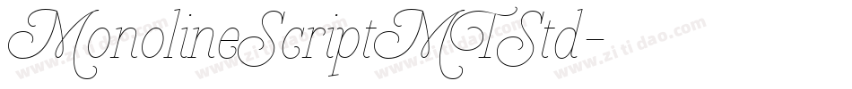 MonolineScriptMTStd字体转换