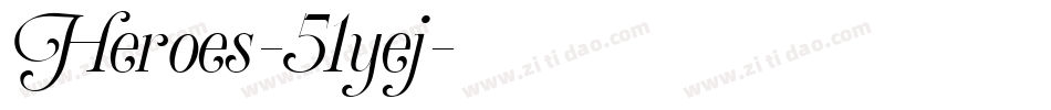 Heroes-51yej字体转换