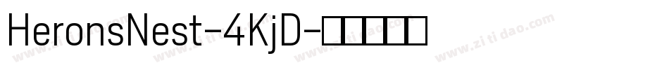 HeronsNest-4KjD字体转换