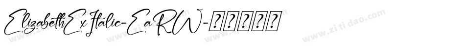 ElizabethExItalic-EaRW字体转换