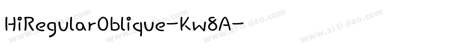 HiRegularOblique-Kw8A字体转换
