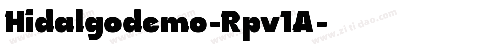Hidalgodemo-Rpv1A字体转换